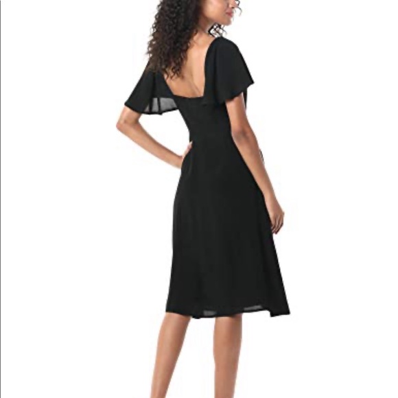ASTR Retro Sweetheart Cut Black Dress Size M - Picture 5 of 9